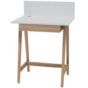 Světle &scaron;ed&yacute; lakovan&yacute; pracovn&iacute; stůl RAGABA LUKA 65 x 50 cm