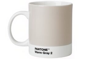 Světle &scaron;ed&yacute; porcel&aacute;nov&yacute; hrnek Pantone Warm Gray 2 375 ml