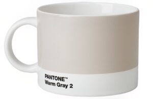 Světle &scaron;ed&yacute; porcel&aacute;nov&yacute; hrnek Pantone Warm Gray 2 475 ml