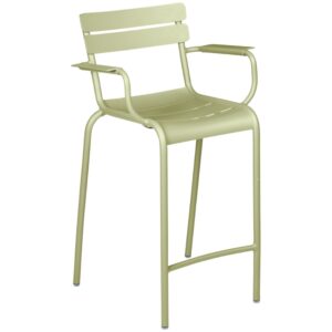 Světle zelen&aacute; kovov&aacute; barov&aacute; židle Fermob Luxembourg 69
