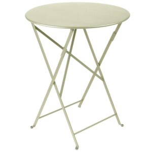 Světle zelen&yacute; kovov&yacute; skl&aacute;dac&iacute; stůl Fermob Bistro &Oslash; 60 cm