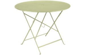 Světle zelen&yacute; kovov&yacute; skl&aacute;dac&iacute; stůl Fermob Bistro &Oslash; 96 cm