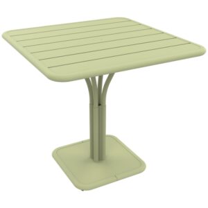 Světle zelen&yacute; kovov&yacute; stůl Fermob Luxembourg Pedestal 80 x 80 cm
