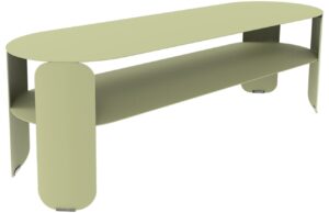 Světle zelen&yacute; kovov&yacute; zahradn&iacute; konferenčn&iacute; stolek Fermob Bebop 120 x 40 cm