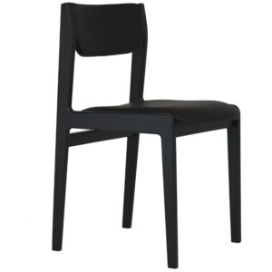 Take Me Home Čern&aacute; koženkov&aacute; j&iacute;deln&iacute; židle Porter