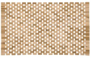 Teakov&aacute; koupelnov&aacute; předložka Kave Home Azuray 40 x 60 cm