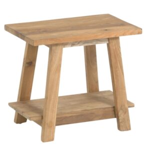 Teakov&aacute; stolička Kave Home Safara 45 cm