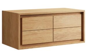 Teakov&aacute; umyvadlov&aacute; skř&iacute;ňka Kave Home Kenta 90 x 45 cm