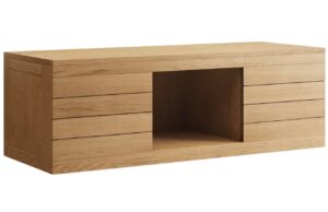 Teakov&aacute; umyvadlov&aacute; skř&iacute;ňka Kave Home Kenta II. 120 x 45 cm