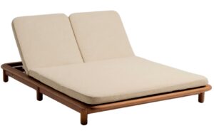 Teakov&eacute; zahradn&iacute; dvojleh&aacute;tko Kave Home Turqueta