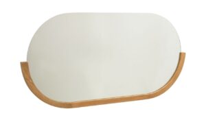 Teakov&eacute; z&aacute;věsn&eacute; zrcadlo Kave Home Rokia 55 x 90 cm