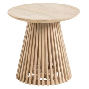 Teakov&yacute; kulat&yacute; odkl&aacute;dac&iacute; stolek Kave Home Jeanette 50 cm