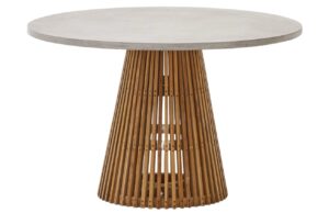 Teakov&yacute; zahradn&iacute; stůl s &scaron;edou deskou Kave Home Alcaufar 120 cm