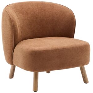 Terakotov&eacute; čalouněn&eacute; křeslo Kave Home Ulit