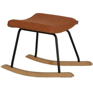 Terakotově červen&aacute; čalouněn&aacute; podnožka Quax De Luxe 57 x 42 cm