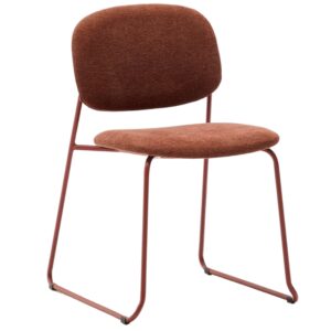 Terakotově červen&aacute; j&iacute;deln&iacute; židle Kave Home Meli
