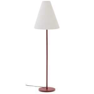 Terakotově červen&aacute; kovov&aacute; stojac&iacute; lampa Kave Home Navat 160 cm