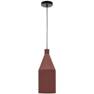 Terakotově červen&eacute; kovov&eacute; z&aacute;věsn&eacute; světlo Kave Home Peralta 15 cm