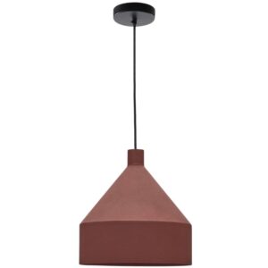 Terakotově červen&eacute; kovov&eacute; z&aacute;věsn&eacute; světlo Kave Home Peralta 30 cm