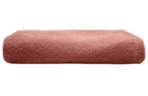 Terakotově červen&yacute; boucl&eacute; potah na taburet Kave Home Kaeli 60 cm