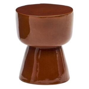 Terakotově červen&yacute; zahradn&iacute; stolek Kave Home Mesquida 36 cm