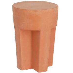 Terakotov&yacute; zahradn&iacute; odkl&aacute;dac&iacute; stolek Kave Home Vilena 33 cm