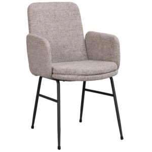 Tmavě b&eacute;žov&aacute; čalouněn&aacute; j&iacute;deln&iacute; židle ROWICO CONKLIN