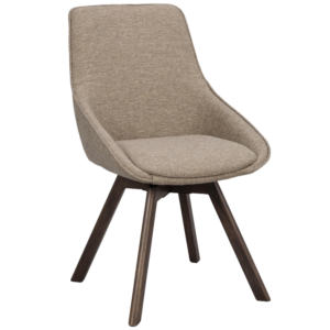 Tmavě b&eacute;žov&aacute; otočn&aacute; j&iacute;deln&iacute; židle ROWICO ALISON s hnědou podnož&iacute;