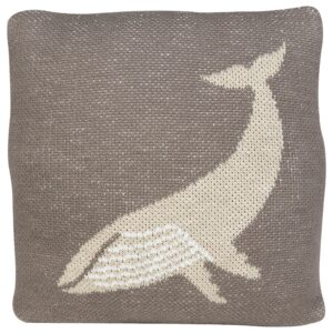 Tmavě b&eacute;žov&yacute; bavlněn&yacute; dětsk&yacute; pol&scaron;t&aacute;ř Quax Whale 30 x 30 cm