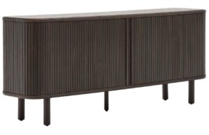 Tmavě hněd&aacute; dřevěn&aacute; komoda Kave Home Mailen 180 x 40 cm