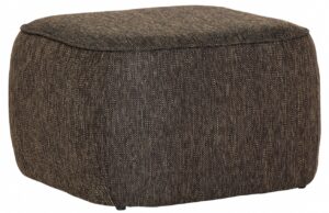 Tmavě hněd&yacute; čalouněn&yacute; puf H&uuml;bsch Cube 57 x 57 cm