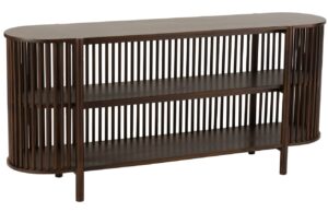 Tmavě hněd&yacute; mangov&yacute; toaletn&iacute; stolek J-line Gilmore 160 x 38 cm