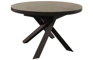 Tmavě hněd&yacute; porcel&aacute;nov&yacute; rozkl&aacute;dac&iacute; j&iacute;deln&iacute; stůl Kave Home Vashti 120  - 160 cm