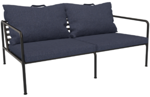 Tmavě modr&aacute; čalouněn&aacute; zahradn&iacute; dvoum&iacute;stn&aacute; pohovka HOUE Avon 159 cm II.