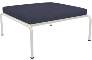 Tmavě modr&aacute; čalouněn&aacute; zahradn&iacute; podnožka HOUE Avon