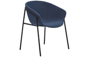 Tmavě modr&aacute; l&aacute;tkov&aacute; j&iacute;deln&iacute; židle Teulat Hug