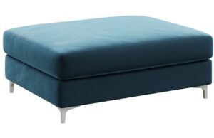 Tmavě modr&aacute; sametov&aacute; podnožka DEVICHY Rothe