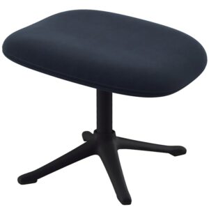 Tmavě modr&aacute; sametov&aacute; podnožka FLEXLUX GHOST 53 x 46 cm