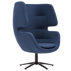 Tmavě modr&eacute; l&aacute;tkov&eacute; otočn&eacute; křeslo Softline Moai
