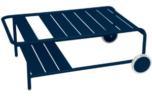 Tmavě modr&yacute; kovov&yacute; zahradn&iacute; konferenčn&iacute; stolek Fermob Luxembourg 105 x 72 cm