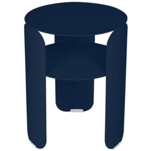 Tmavě modr&yacute; kovov&yacute; zahradn&iacute; odkl&aacute;dac&iacute; stolek Fermob Bebop 35 cm
