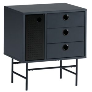Tmavě modr&yacute; lakovan&yacute; nočn&iacute; stolek Teulat Punto