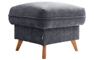 Tmavě &scaron;ed&aacute; čalouněn&aacute; podnožka Miuform Sweet Harmony 60 x 60 cm