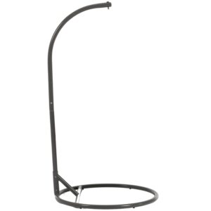 Tmavě &scaron;ed&aacute; kovov&aacute; konstrukce na z&aacute;věsn&eacute; křeslo Kave Home Dalias 195 cm