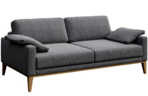 Tmavě &scaron;ed&aacute; l&aacute;tkov&aacute; dvoum&iacute;stn&aacute; pohovka MESONICA Musso I 173 cm