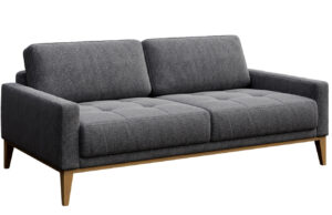 Tmavě &scaron;ed&aacute; l&aacute;tkov&aacute; dvoum&iacute;stn&aacute; pohovka MESONICA Musso Tufted 173 cm