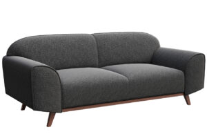 Tmavě &scaron;ed&aacute; l&aacute;tkov&aacute; dvoum&iacute;stn&aacute; pohovka MESONICA Nesbo I 193 cm