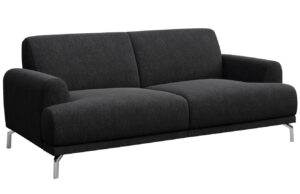 Tmavě &scaron;ed&aacute; l&aacute;tkov&aacute; dvoum&iacute;stn&aacute; pohovka MESONICA Puzo I 170 cm