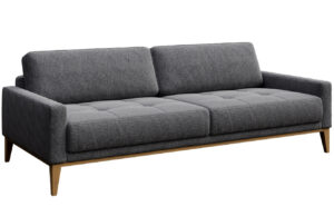 Tmavě &scaron;ed&aacute; l&aacute;tkov&aacute; tř&iacute;m&iacute;stn&aacute; pohovka MESONICA Musso Tufted 211 cm