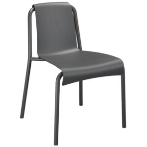 Tmavě &scaron;ed&aacute; plastov&aacute; zahradn&iacute; židle HOUE Nami